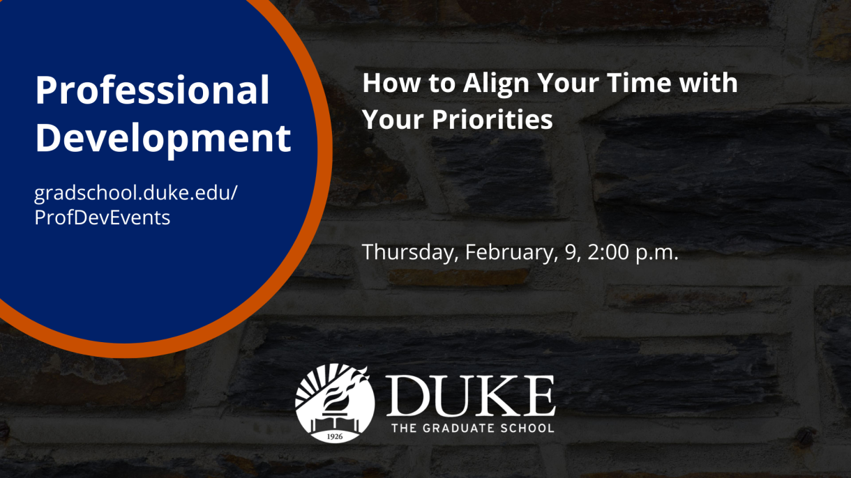 2.9.2023 - Professional Development - How to Align Your Time with Your Priorities