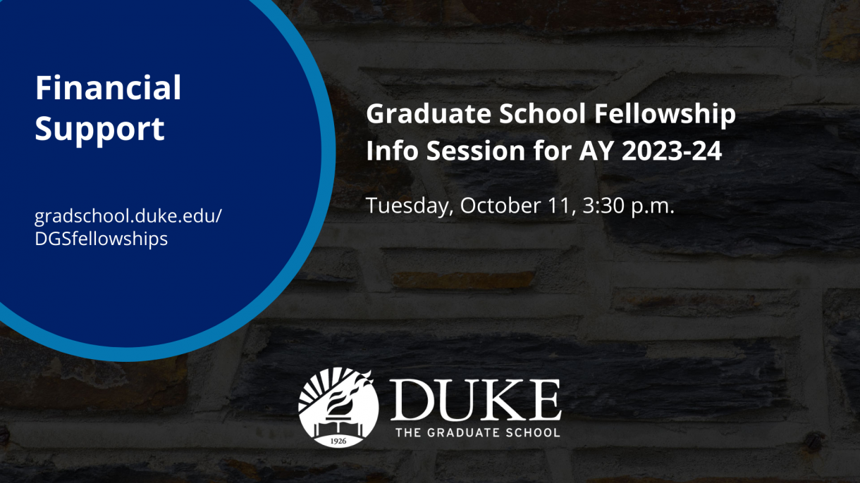Graduate School Fellowships Info Session for AY 2023-24