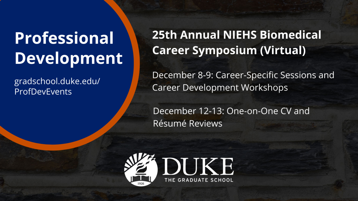 25th Annual NIEHS Biomedical Career Symposium