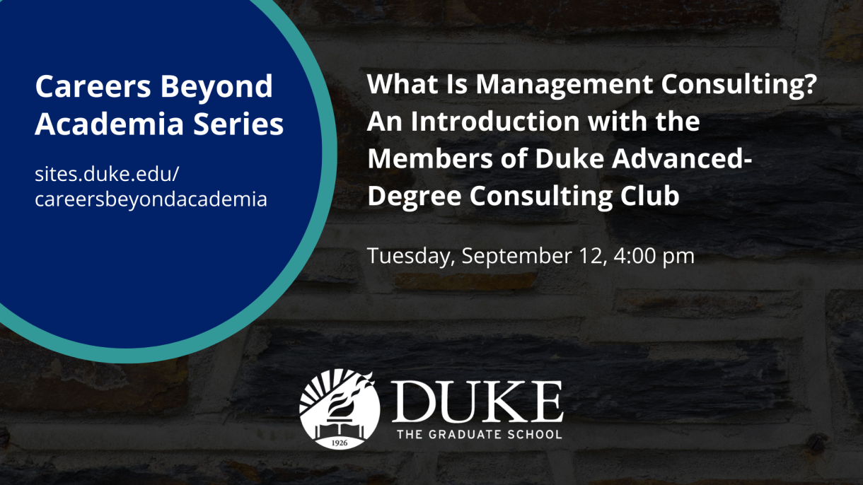 What Is Management Consulting? September 12, 4:00 pm