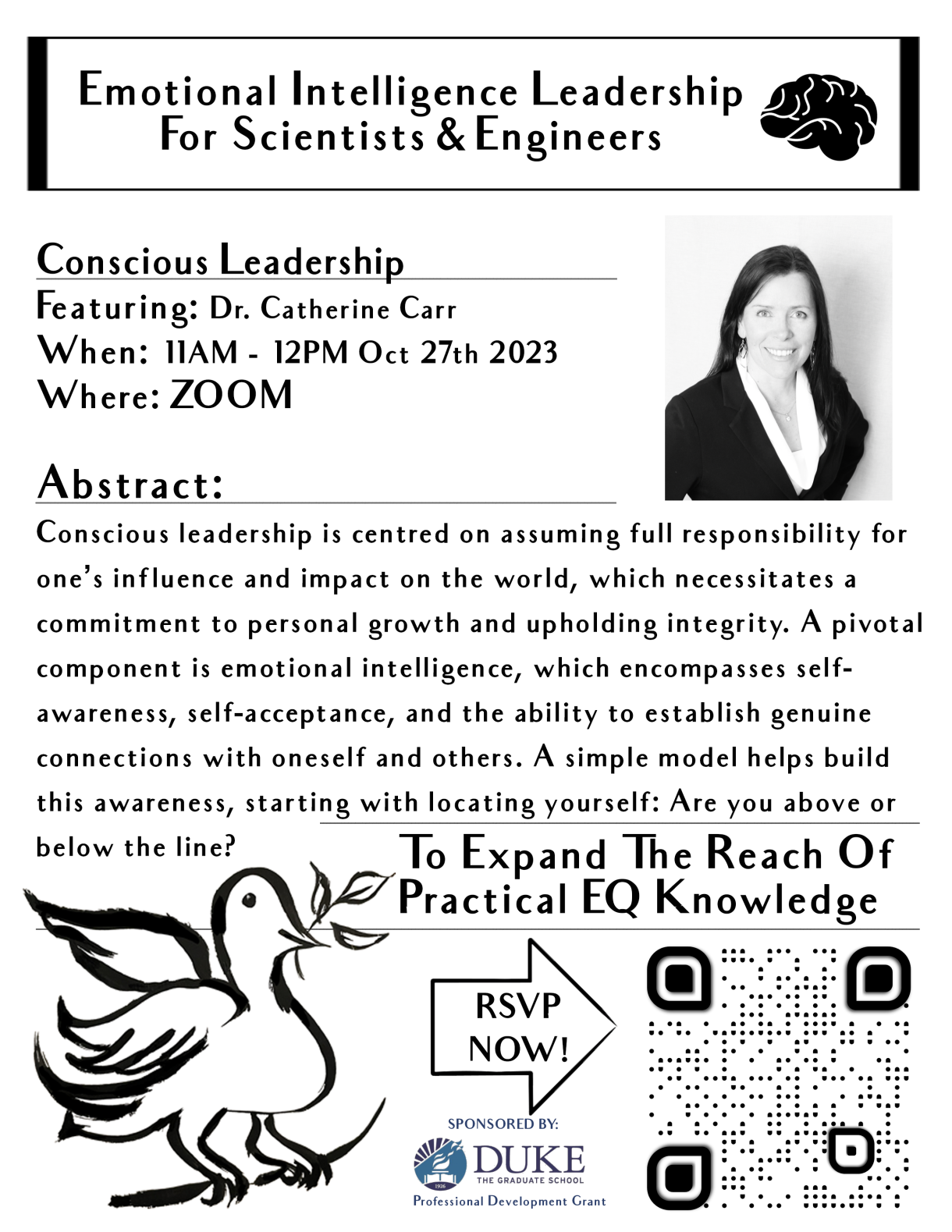 Conscious Leadership talk with Dr. Catherine Carr October 27, 2023
