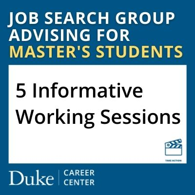 Job Search Group Advising for Master's Students: 5 Informative Working Sessions