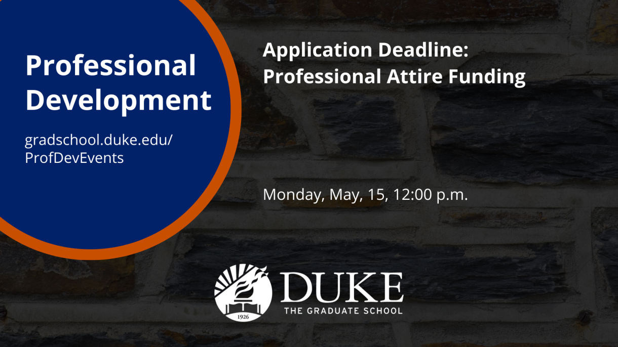 5.15.2023 - Application Deadline: Professional Attire Funding