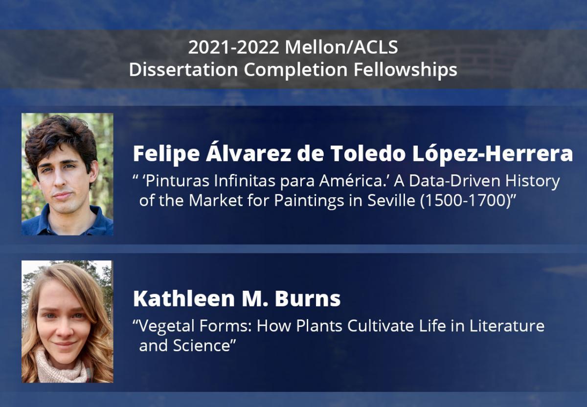 ACLS fellowship recipients and their dissertation titles