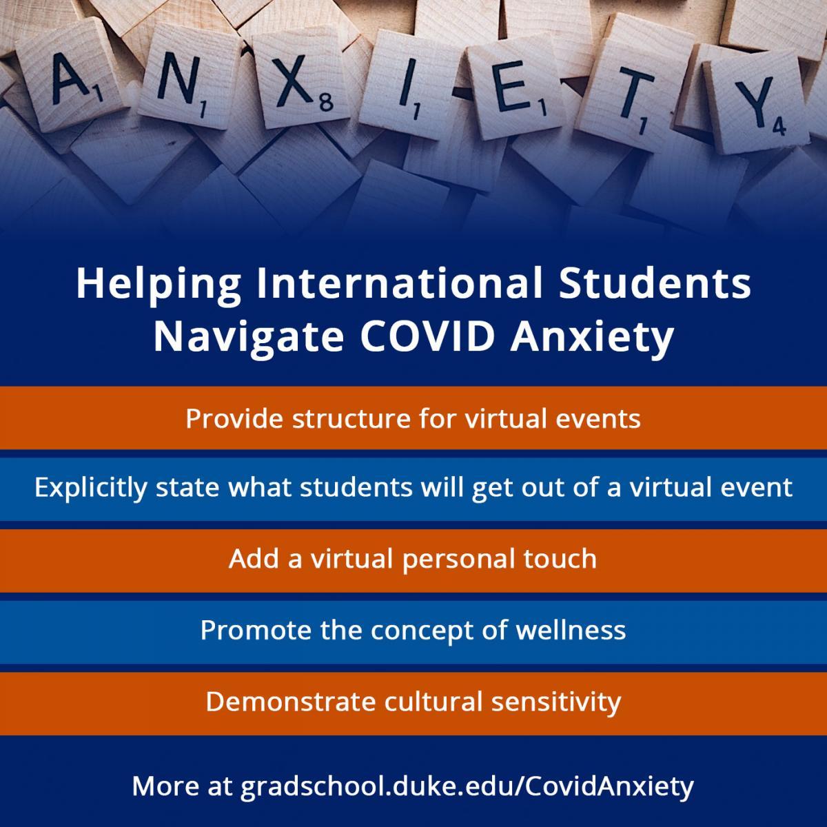 Tips to help international students navigate COVID anxiety