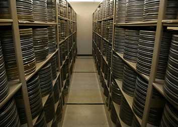 Photo: The archive of the “Cineteca Nazionale” in Rome.