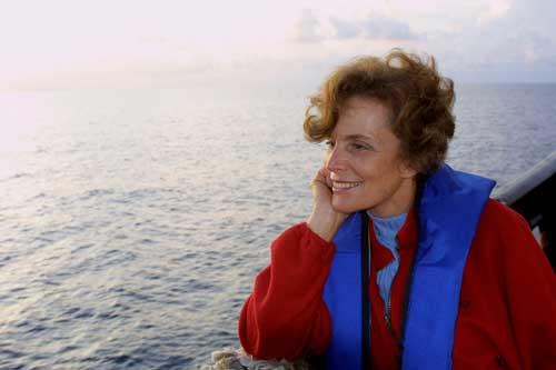 Sylvia A. Earle looks out over the Gulf of Mexico