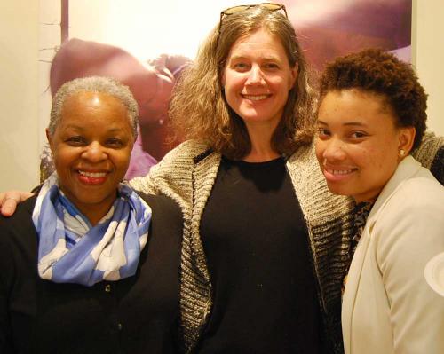 Roxanne Campbell with Jacqueline Looney and Wesley Hogan, director of the Center for Documentary Studies at Duke.
